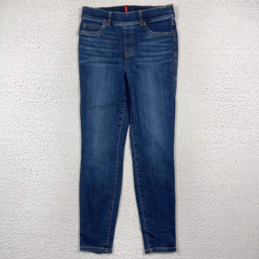 Spanx Jeggings Womens Medium Indigo Jeanish Ankle Pull On Slimming Athleisure